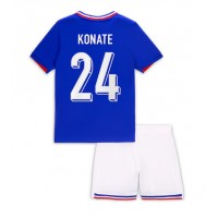 Francúzsko Ibrahima Konate #24 Domáci Detský futbalový dres ME 2024 Krátky Rukáv (+ trenírky)